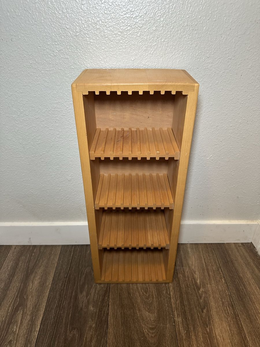 Wooden CD Storage Rack Media Holder Shelf Stand