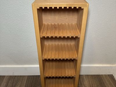 Wooden CD Storage Rack Media Holder Shelf Stand