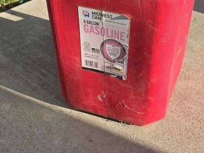 Midwest Can 6 Gallon Red Plastic Gasoline Fuel Can - Flame Shield Safety System