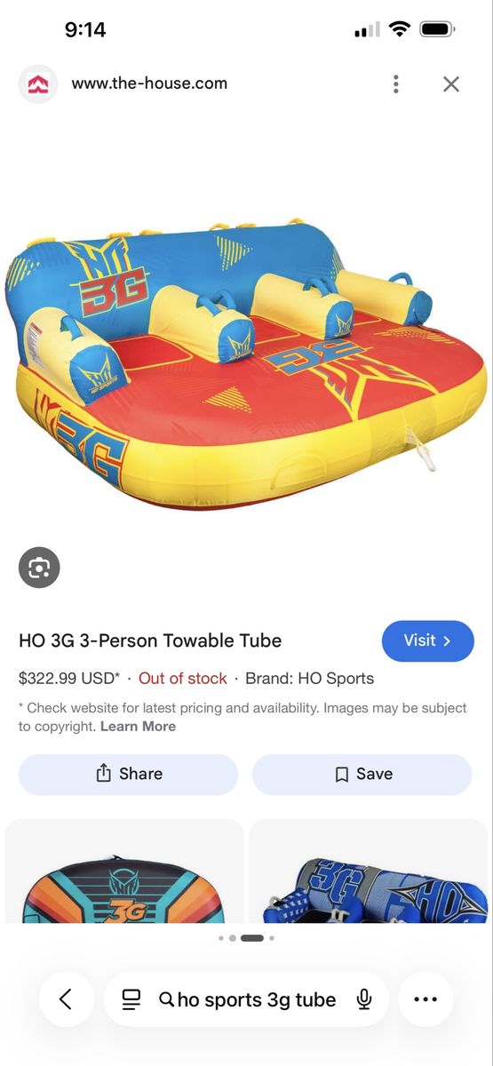 HO Sports 3G 3-Person Towable Tube