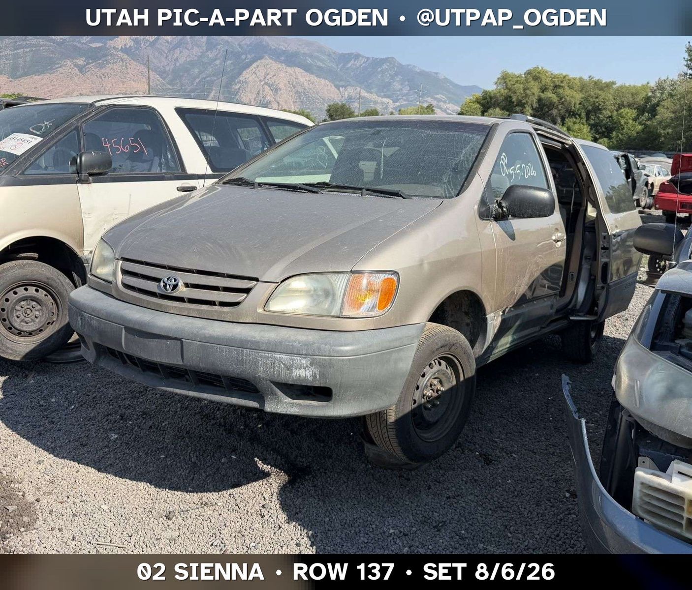 Just In! 2002 Toyota Sienna Parts - UTPAP Ogden