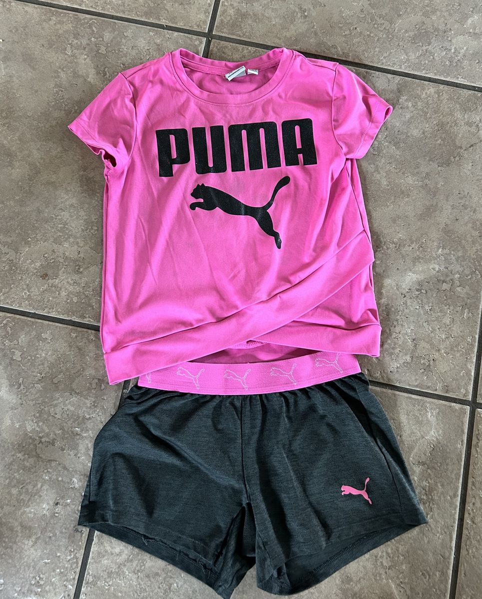 Girls Puma Short and Shirt Set - Size 7/8