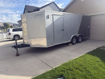 18ft Enclosed Car Hauler, used