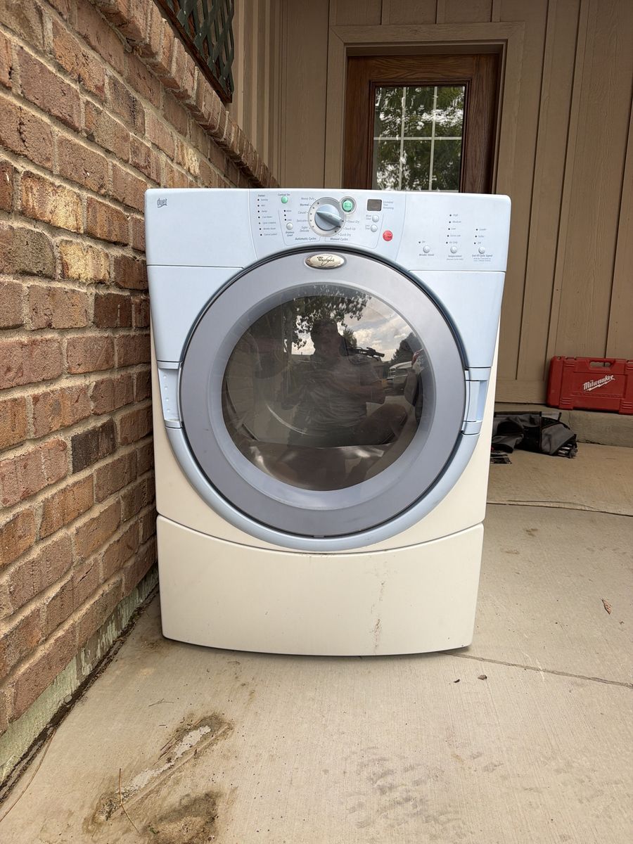 Whirlpool Duet Front Load Electric Dryer - White/Blue