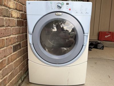 Whirlpool Duet Front Load Electric Dryer - White/Blue