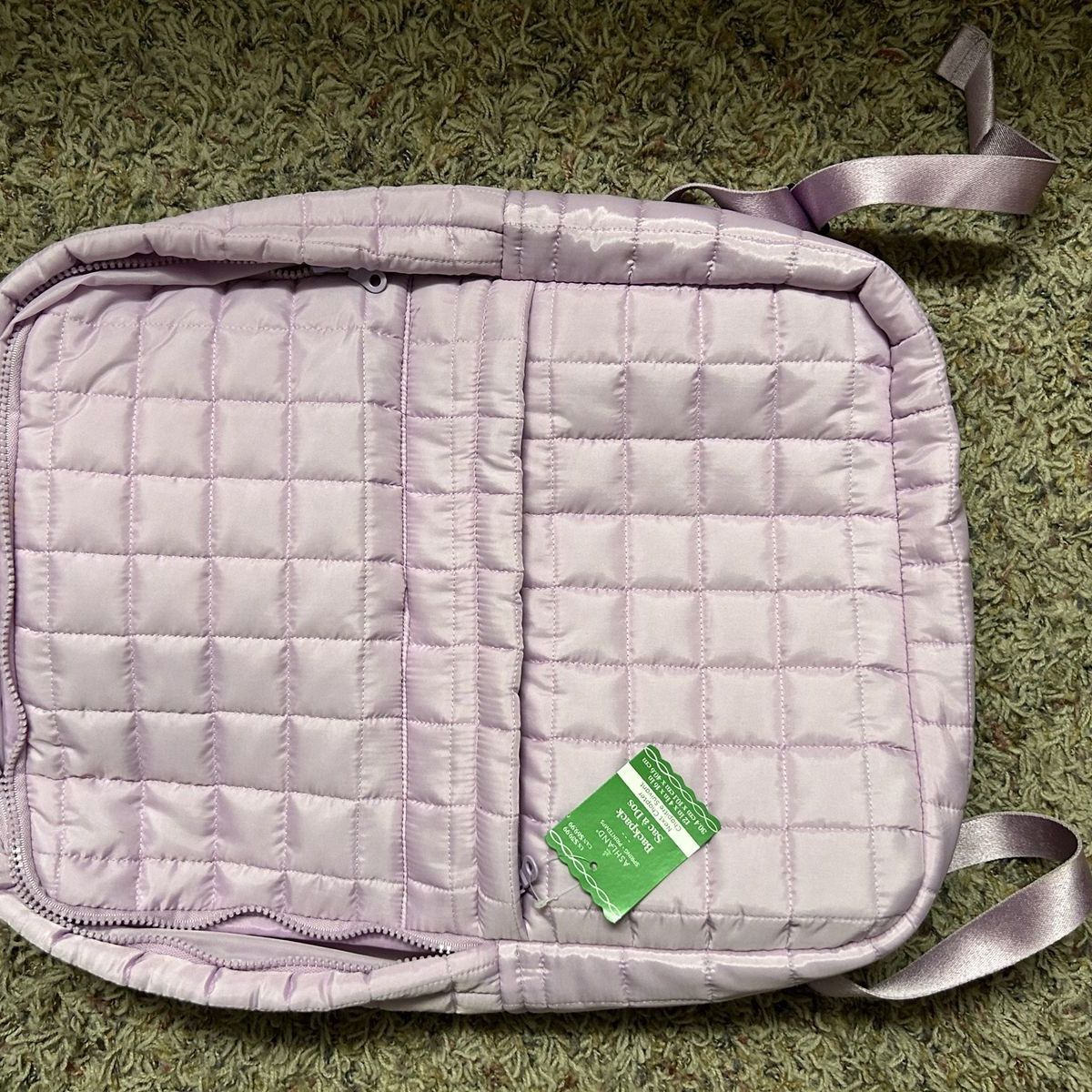 Open Story Quilted Lilac Laptop Backpack - New with Tags
