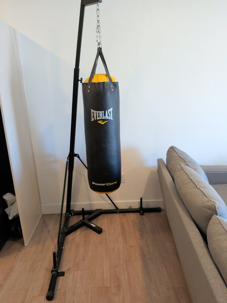 Everlast PowerCore Heavy Bag with Heavy-Duty Stand