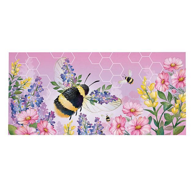 Pollinator Garden Pink Florals Bee Sassafras Switch Mat