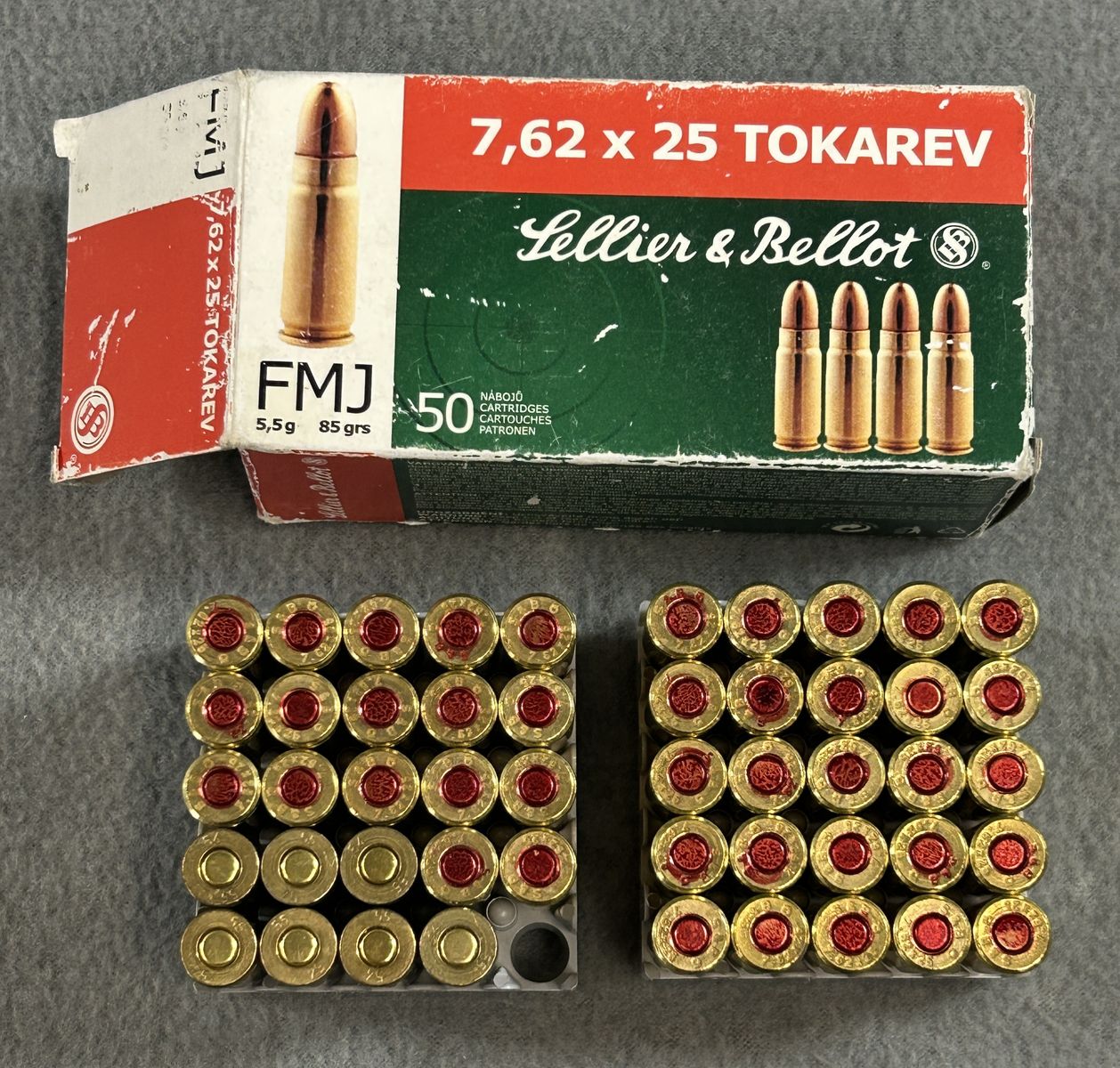 SELLIER & BELLOT 7.62X25 TOKAREV AMMO