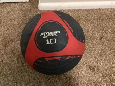 Fitness Gear 10 lb Medicine Ball Red and Black