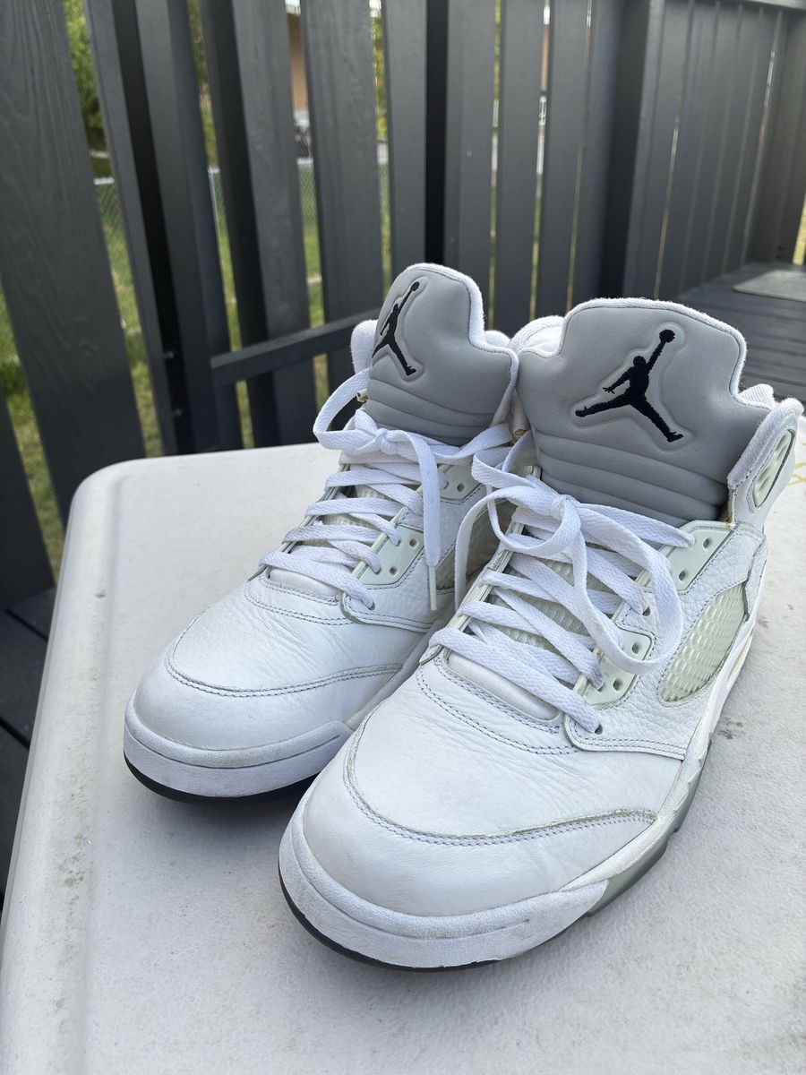 Jordan 5s metallic white
