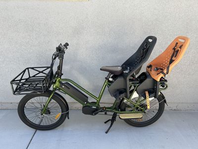 Electric Cargo E Bike with 2 Thule Child Seats - Low Miles, Upgraded Brakes and all accessories