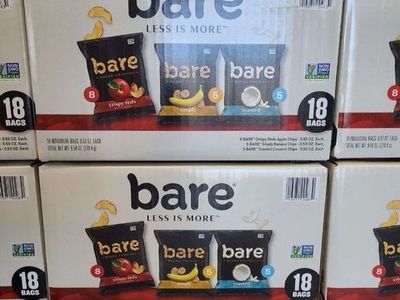 Bare Baked Crunchy Fruit Chips Variety Pack – 3 New Boxes (54 Snack Bags Total)