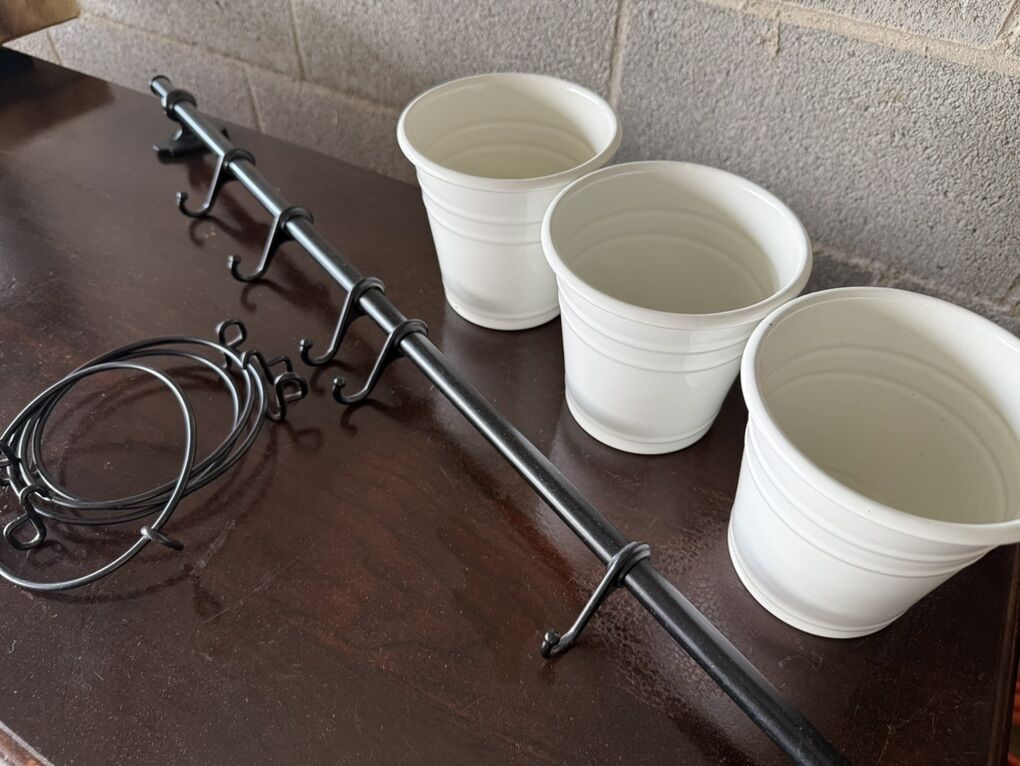 IKEA Wall Mount Hanging Cans/Buckets