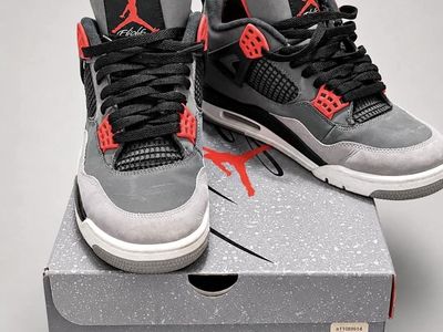 Nike Air Jordan 4 Retro Cool Grey Cement Grey Men's Shoes Size 10 with Original Box