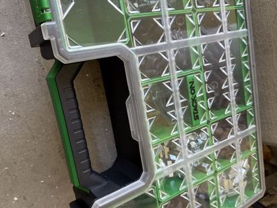 Stack-On Organizer Case with Assorted Bolts, Nuts, and Fasteners