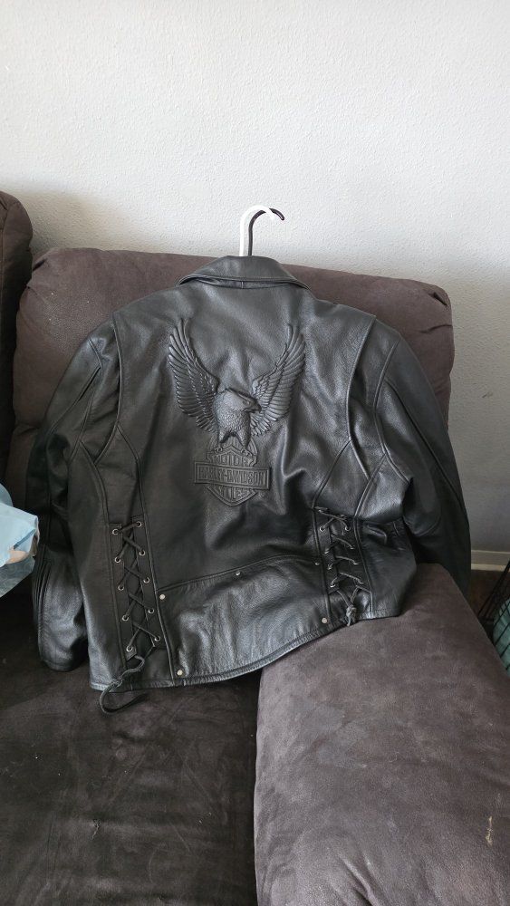 leather harley jacket like new