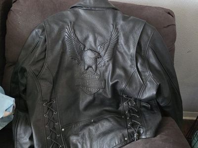 leather harley jacket like new