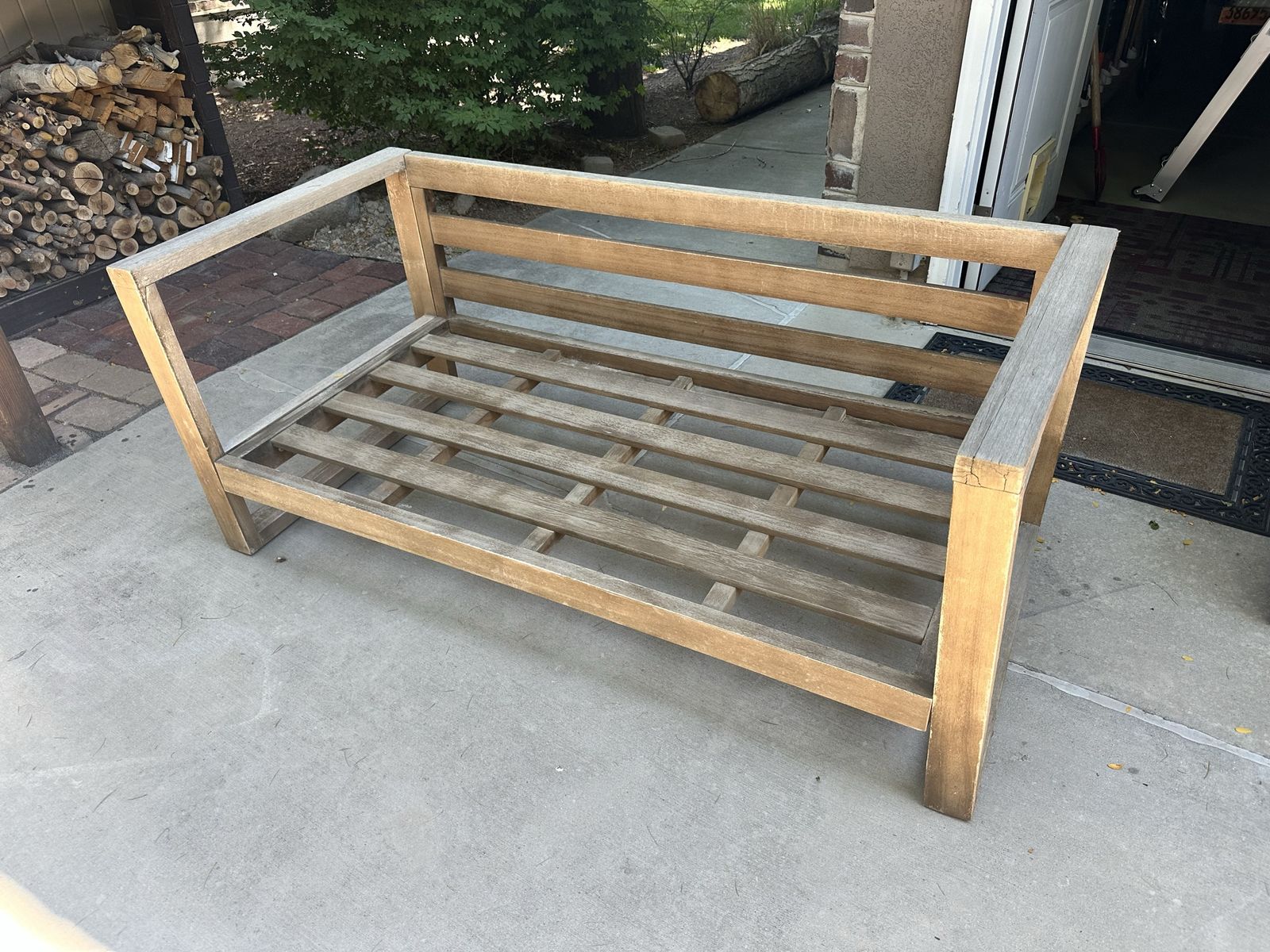 Outdoor Wood Bench/Loveseat Frame