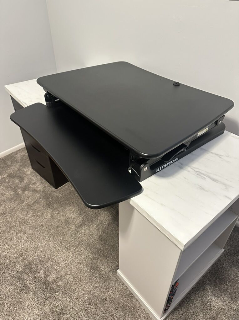Black desktop standing desk