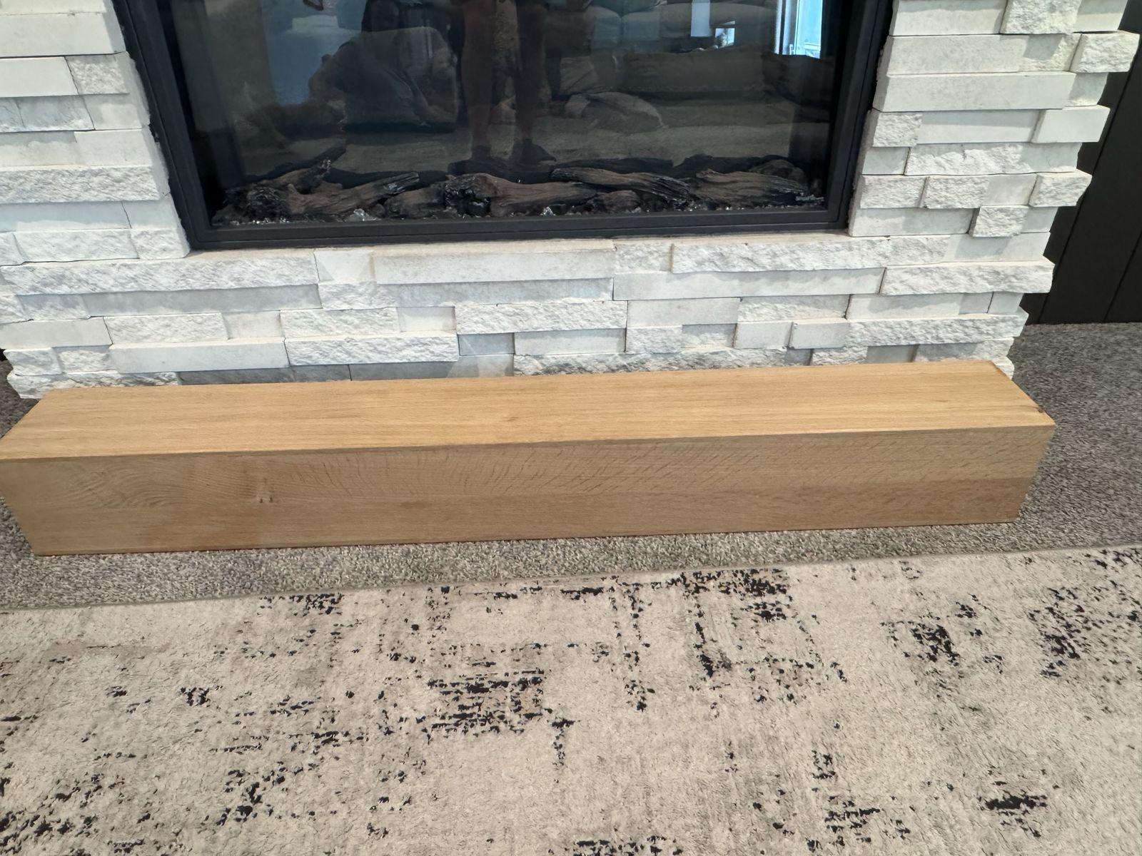 Rift white oak mantle