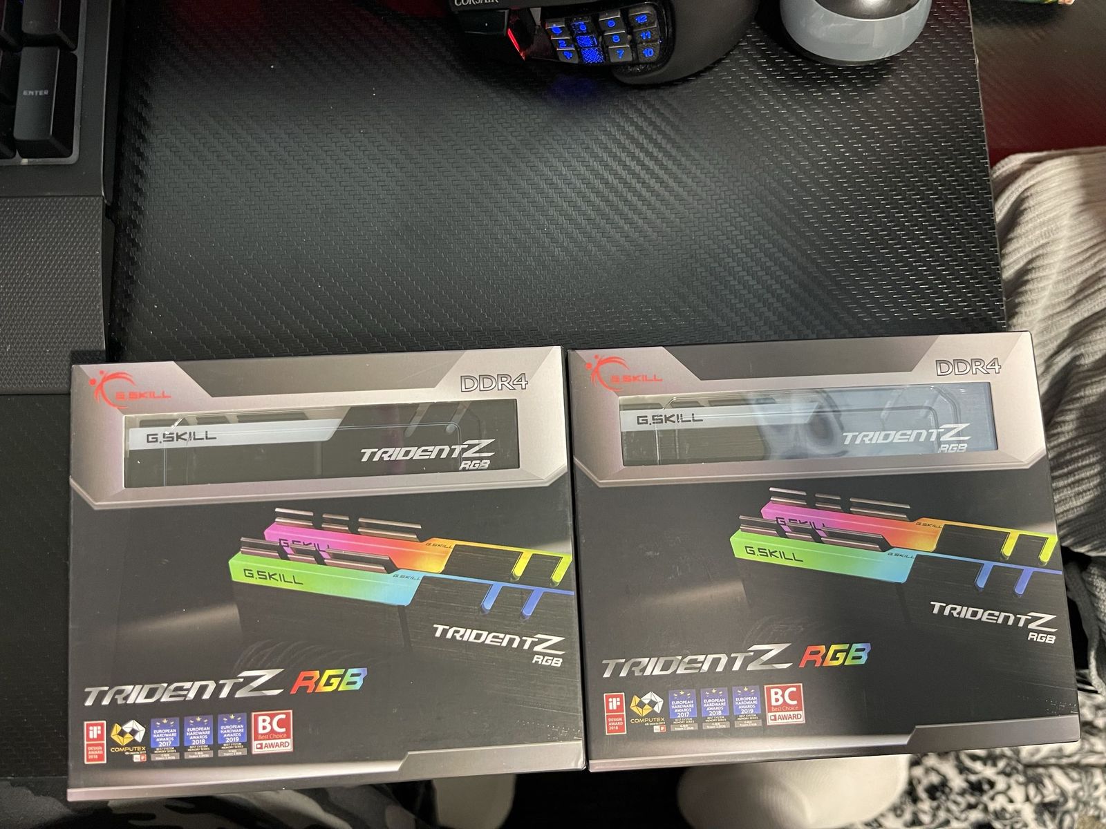 Brand New Inbox GSkill Trident Z RGB DDR4 PC Memory 64 GB x 4 - 16 GB Chips