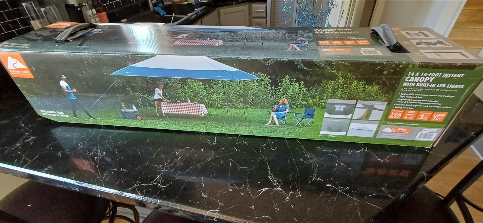 BRAND NEW Ozark Trail 14 x 14 Instant Canopy with Built-In LED Lights