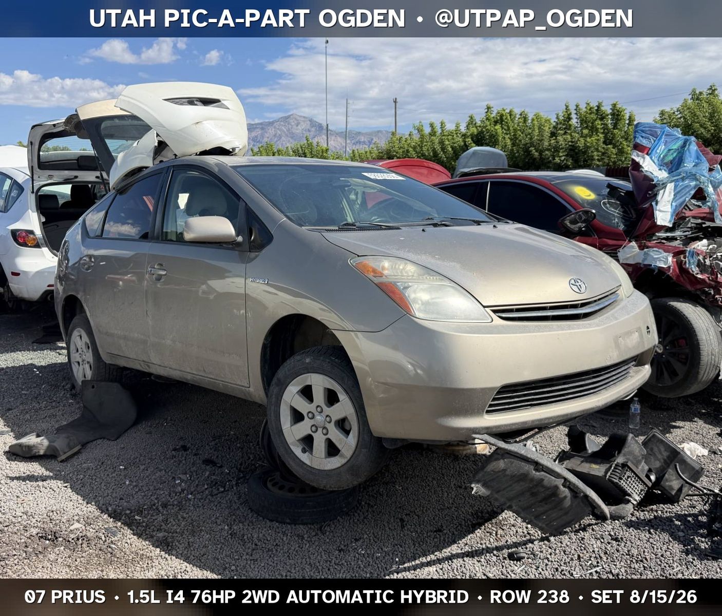 Just In! 2007 Toyota Prius Parts - UTPAP Ogden