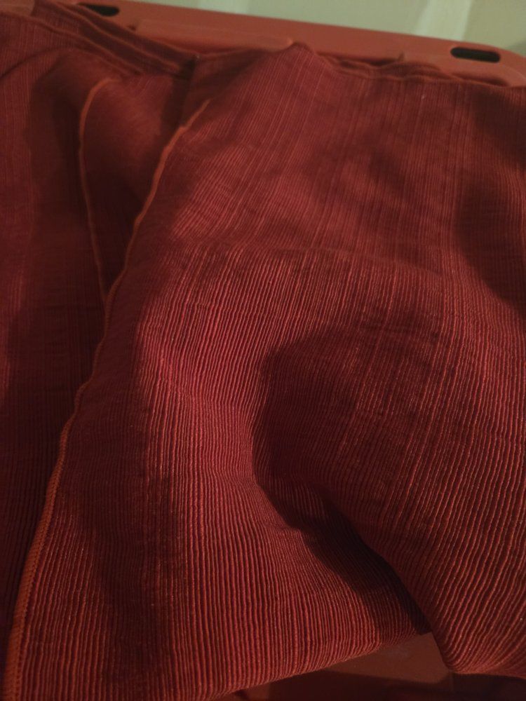 Red Textured Fabric Material / table cloth 64x108 
