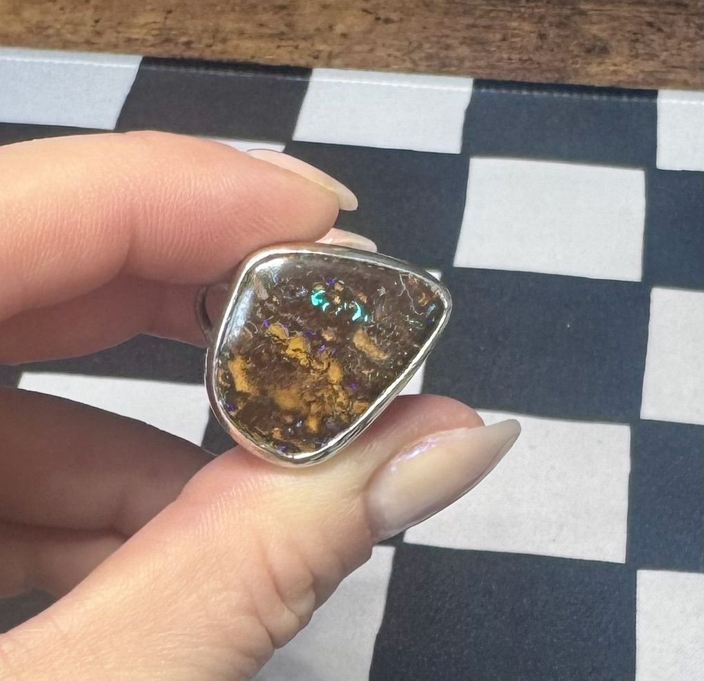 Sterling Silver Austrialian Boulder Opal Ring