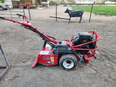 Barreto 1620 Tillers with Trailer - Red, Gas-Powered