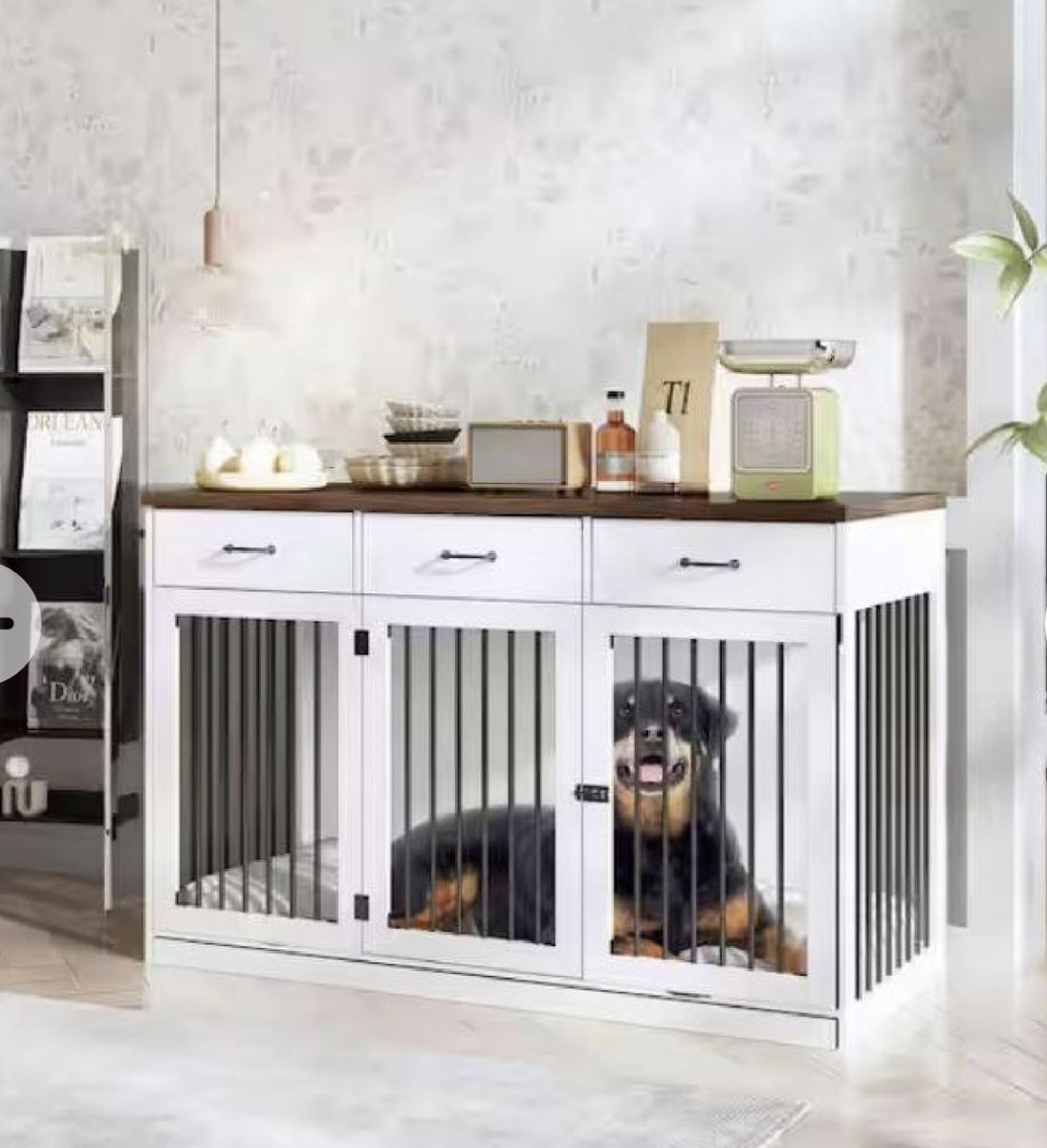 Heavy-Duty Dog Kennel Cabinet Crate TV stand