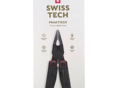 Swiss Tech Praktisch 17-in-1 Multi Tool AUS-8 Blade Leather Sheath