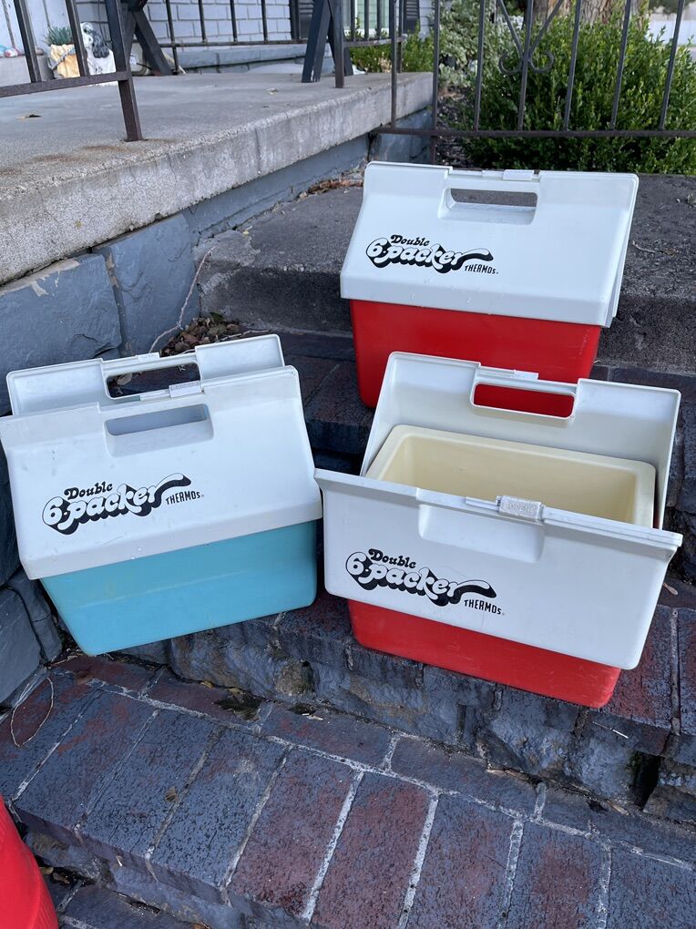 3 Double 6 pack Thermos Drink Can Cooler