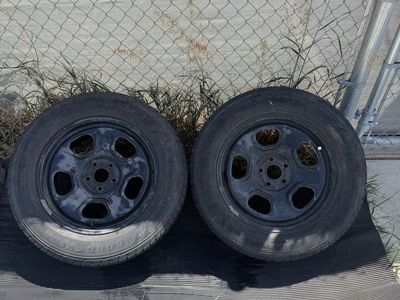 5x114.3 18 inch steel rims with Goodyear tires(X2)