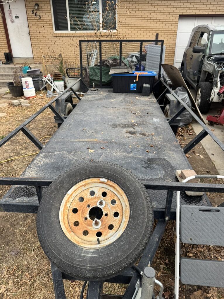 5.5'x14' Metal deck Trailer With Ramp