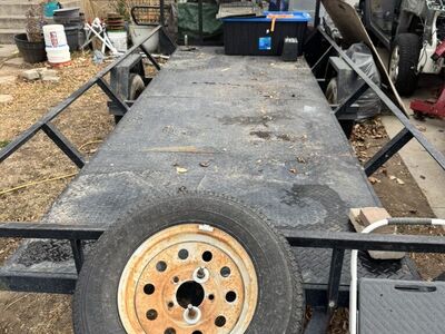 5.5'x14' Metal deck Trailer With Ramp