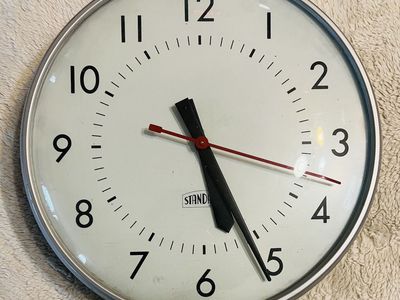 Vintage School Wall Clock from Standard Electric