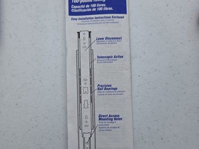 Knape & Vogt KV 8400 Side-Mount Drawer Slides & Mounting Hardware Lot