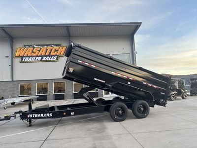 2026 PJ Trailers 7x16 DE/22K/LOW PRO DUMP/HYD JACK