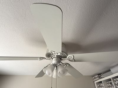 52" White Ceiling Fan