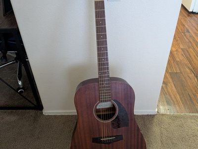 Acoustic guitar with stand