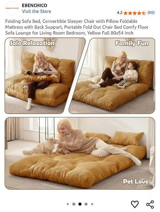 Folding couch/floor mattress