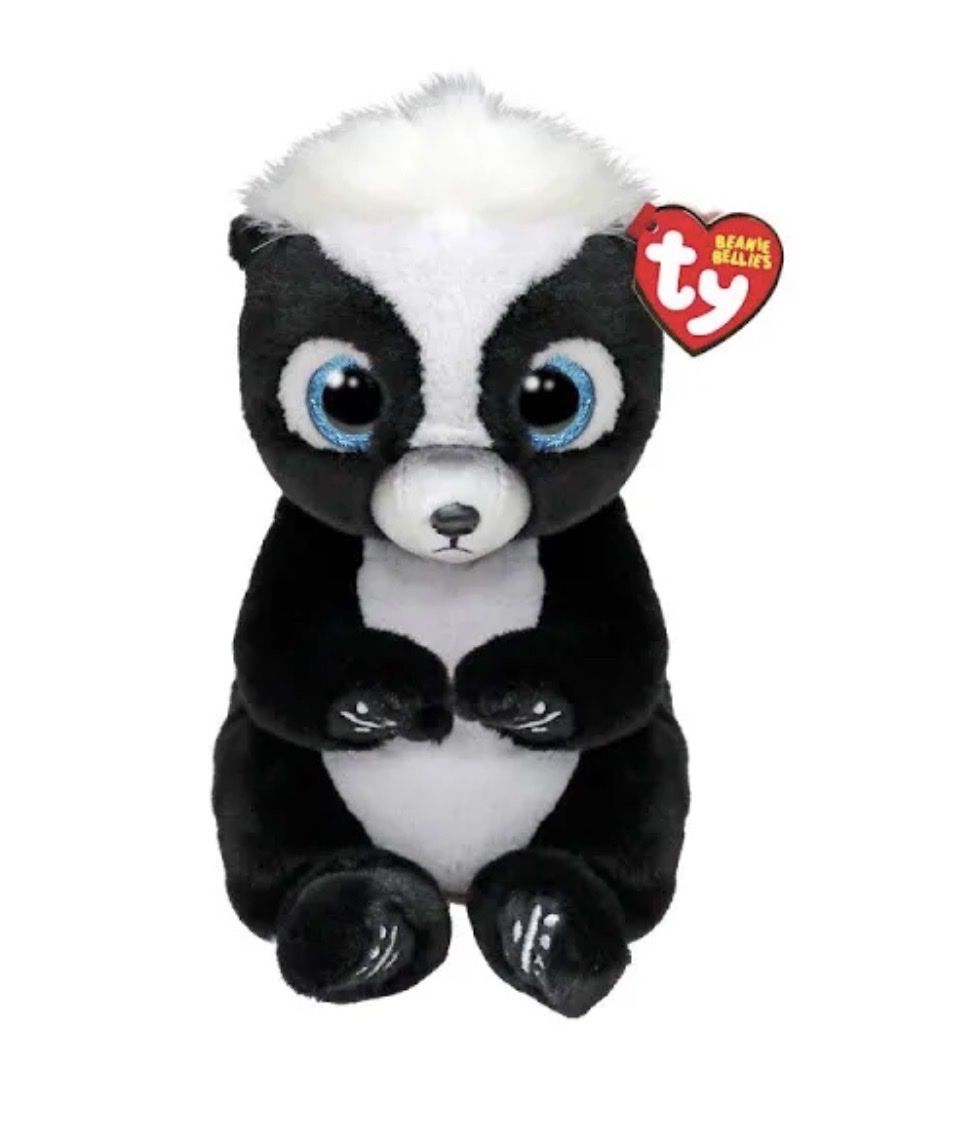 Rukus Skunk Ty Beanie Bellies  6-inch plush stuffed toy
