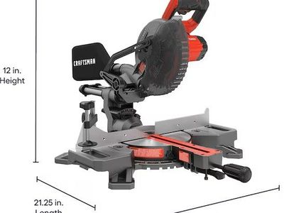 CRAFTSMAN V20 7-1/4-in 20-volt max Single Bevel Sliding Compound Cordless Miter Saw ( Battery Included )