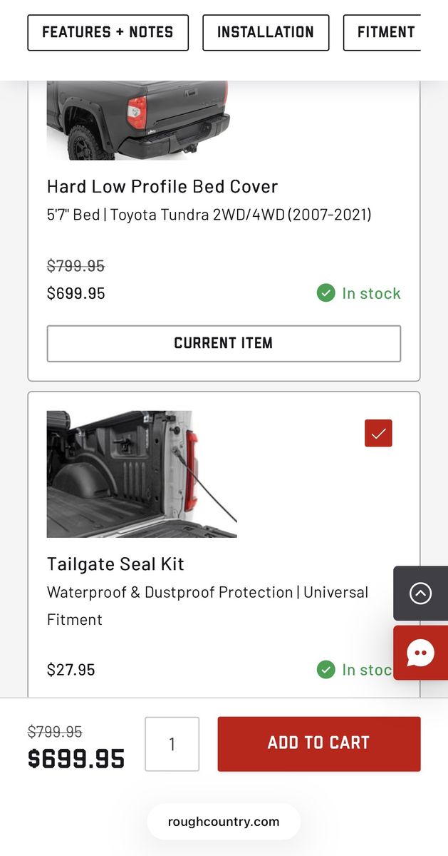 5ft 7in Truck bed cover