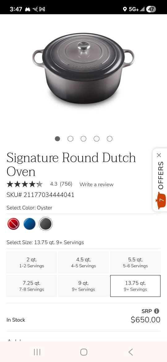 Le Creuset Dutch / Casserole oven