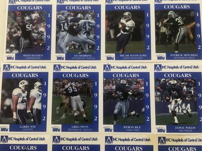 Vintage 1992 BYU Cougars Football Cards - IHC Hospitals Promo Set - Lavell Edwards & More!