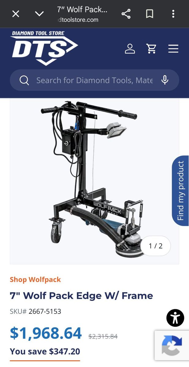 Wolfpack 7" stand up grinder
