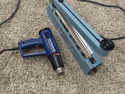 Commercial Impulse Sealer 12” & Heat Gun Shrink Wrap System